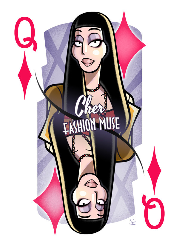 Cher-queen-of-diamonds-by-inkjava