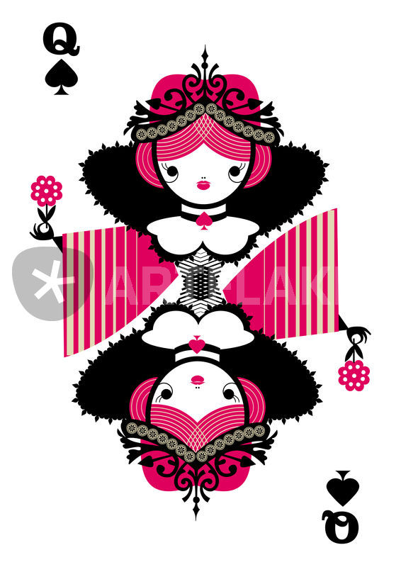 Pin-Up-Playing-Cards-by-Marco-Recuero-Queen-of-Spades