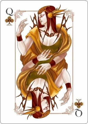The Four Seasons Playing Cards: The Queen of Clubs The-Four-Seasons-Playing-Cards-Queen-of-Clubs