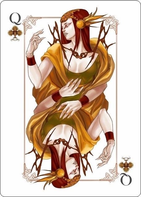 The-Four-Seasons-Playing-Cards-Queen-of-Clubs