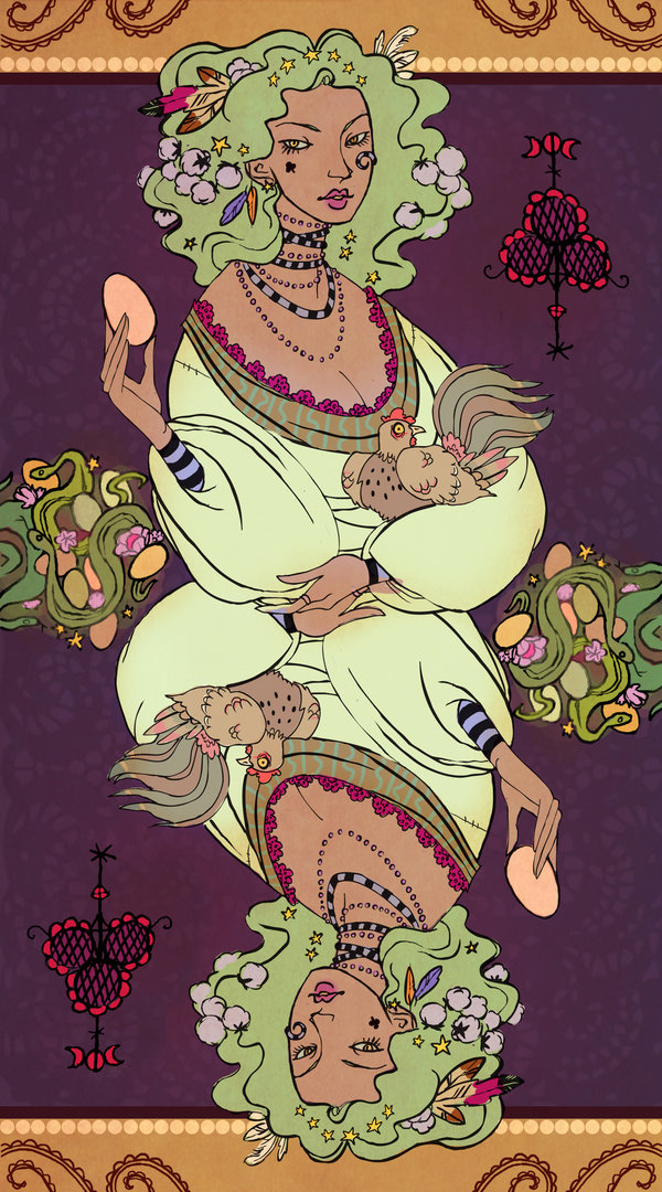 Voodoo_Loa_Cards_Queen_of_Clubs_UlaFish