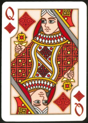 Pippoglyph-Playing-Cards-by-BentCastle-Workshops-Queen-of-Diamonds
