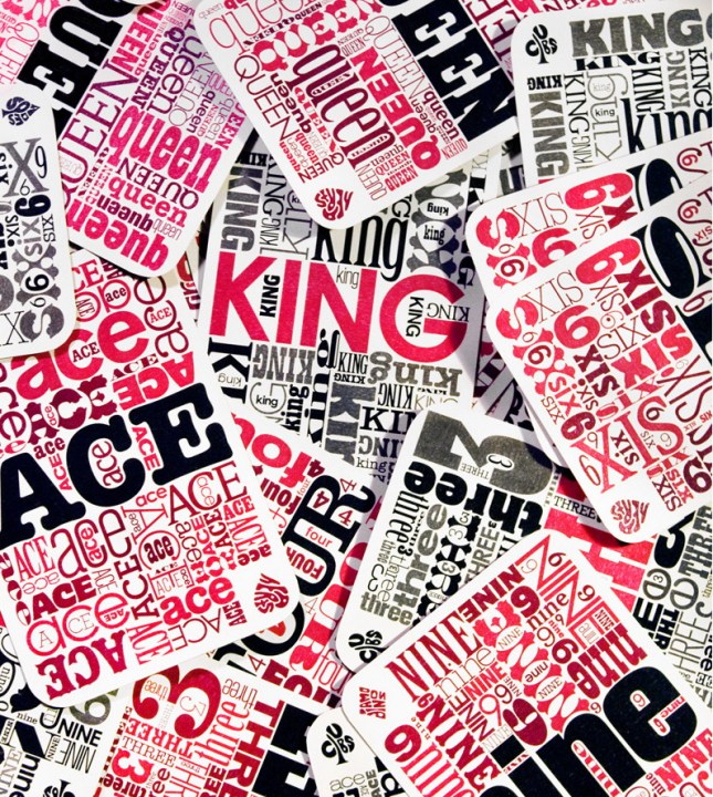 Typographic Playing Cards: The Oversized Typography Cards by Rachel ...