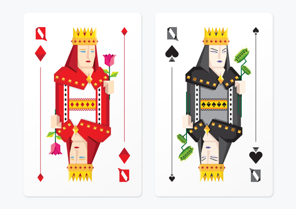 Frederico_Birchal_Dark_Side_Playing_Cards_Queens