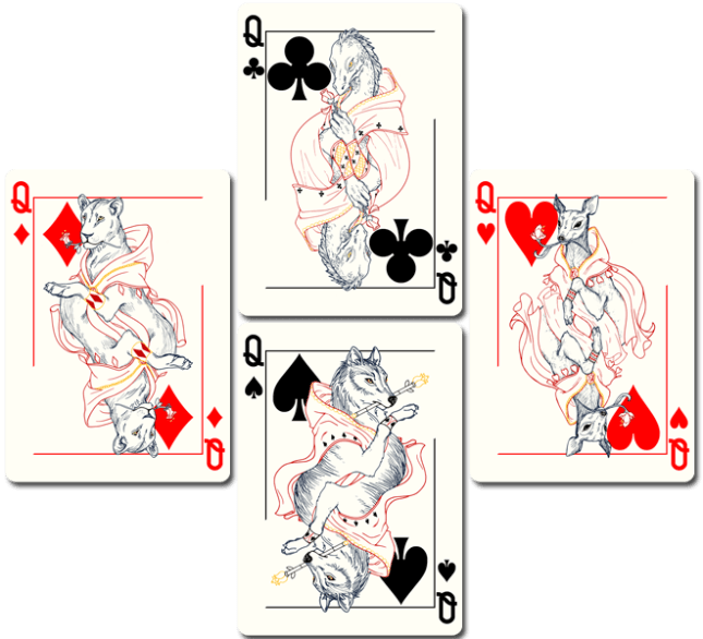 Bicycle_Royal_Wilderness_Playing_Cards_Queens