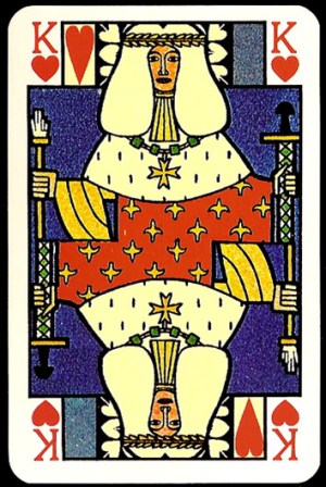 Jugendstil_Art_Nouveau_Playing_Cards_The_King_od_Hearts