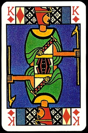Jugendstil_Art_Nouveau_Playing_Cards_The_King_of_Diamonds