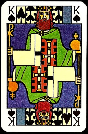 Jugendstil_Art_Nouveau_Playing_Cards_The_King_of_Spades