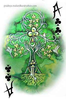 P-Malandkar-Four-Elements-Playing-Cards-Ace-of-Clubs