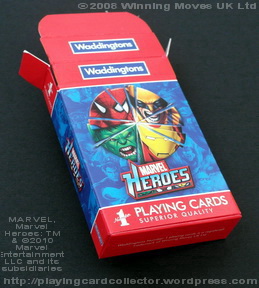 Waddingtons Marvel Heroes Playing Cards: Tuck Case - Front Waddingtons-Marvel-Heroes-Playing-Cards-Box-Front