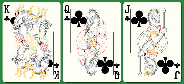 Westeros'_Wildlife_Playing_Cards_Clubs