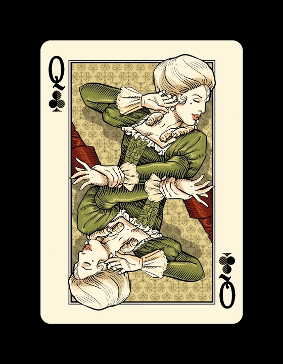 Bicycle-Venexiana-Playing-Cards-Queen-of-Clubs