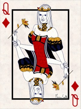 M-Carelli-Semi-Transformation-Playing-Cards-Queen-of-Diamonds