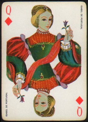 Espana_Imperial_Fournier_Playing_Cards_Queen_of_Diamonds