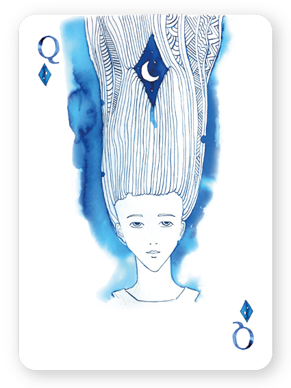 Watercolor_Playing_Cards_by_Cansu_Cengiz_Queen_of_Diamonds