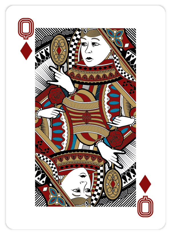 Playing_Cards_by_John_Powell_Queen_of_Diamonds