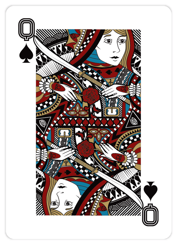 Playing_Cards_by_John_Powell_Queen_of_Spades