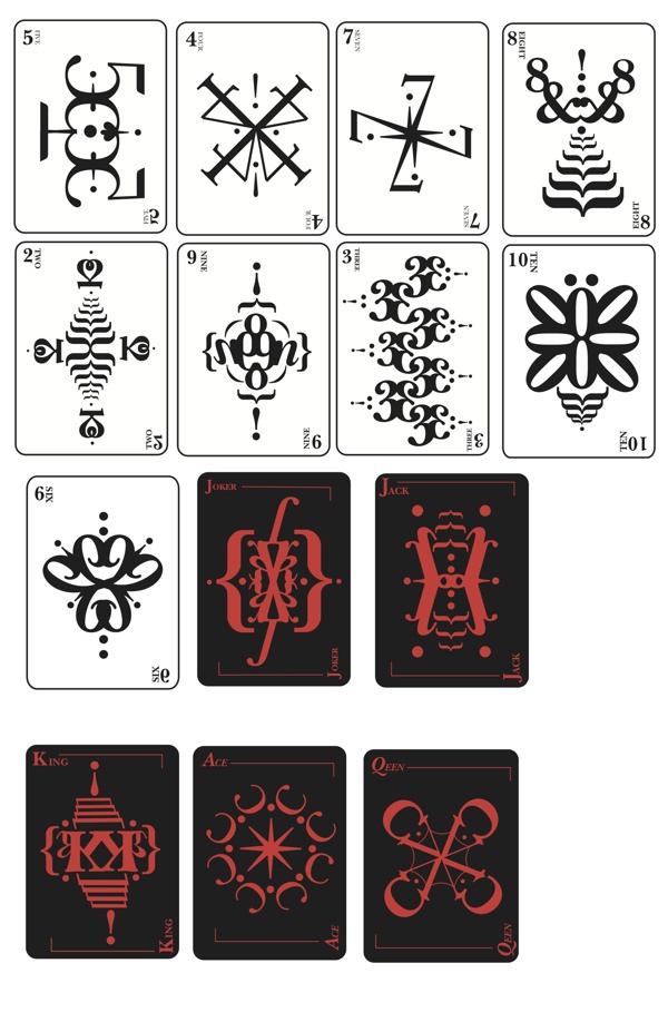 Typographic Playing Cards by Ashlyn Hicks: Spades Typographic-Playing-Cards-by-Ashlyn-Hicks-Spades