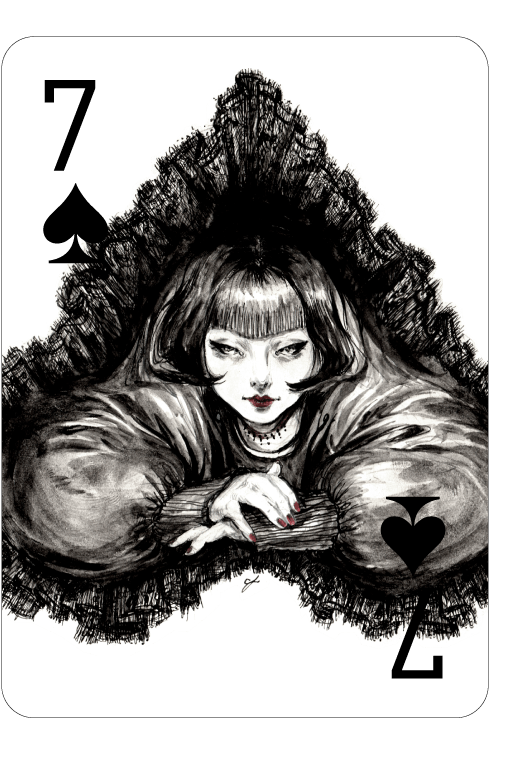 Decked_Out_Fashion_Playing_Cards_by_Connie_Lim_Seven_of_Spades