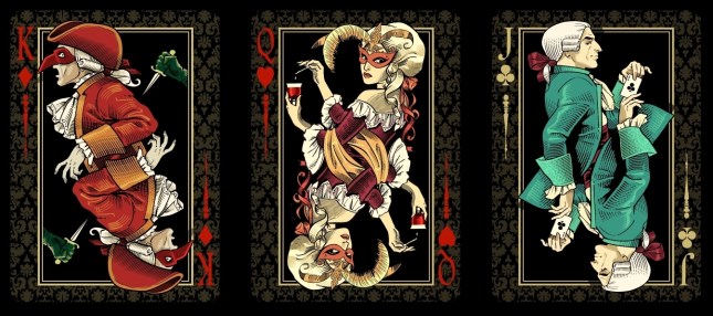 Venexiana Dark Playing Cards by Lotrek (Half Moon Playing Cards) on Kickstarter Venexiana-Dark-Playing-Cards-by-Lotrek