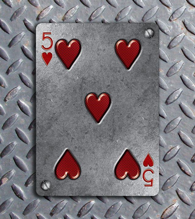 Bicycle-Metal-Deck-Five-of-Hearts