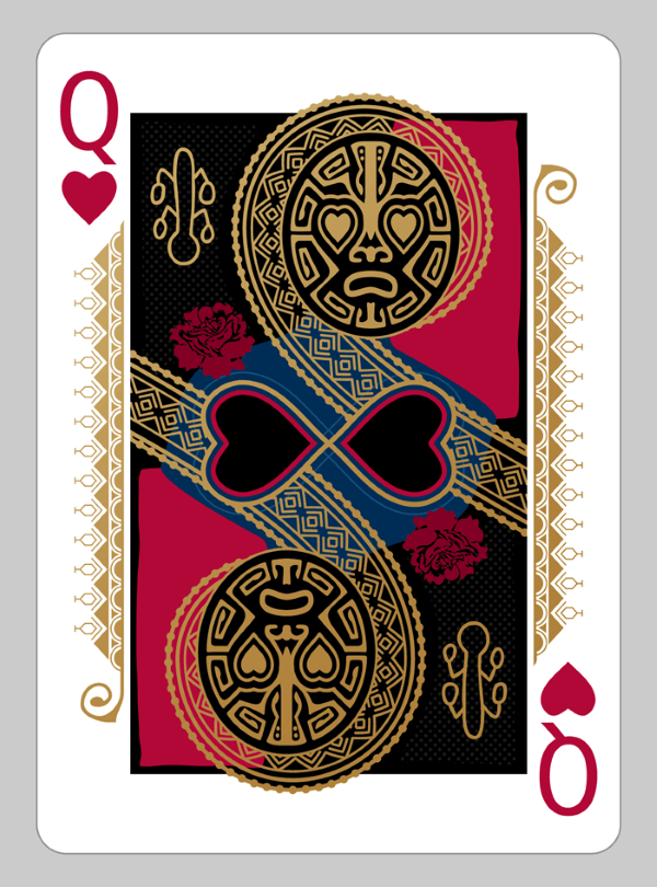 Bicycle-RongoRongo-Deck-Queen-of-Hearts