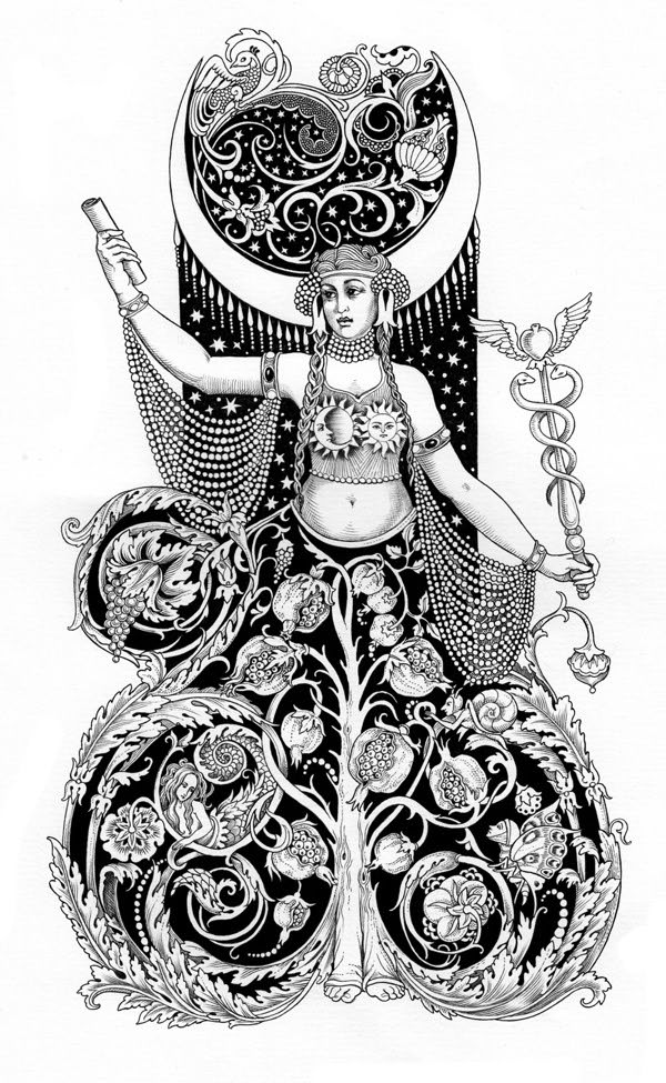 Priestess-Tarot-Card-by-Sveta-Dorosheva