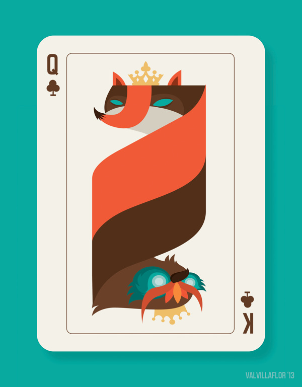 Queen-Fox-and-King-Owl-Card-by-Valerie-Jan-Villaflor