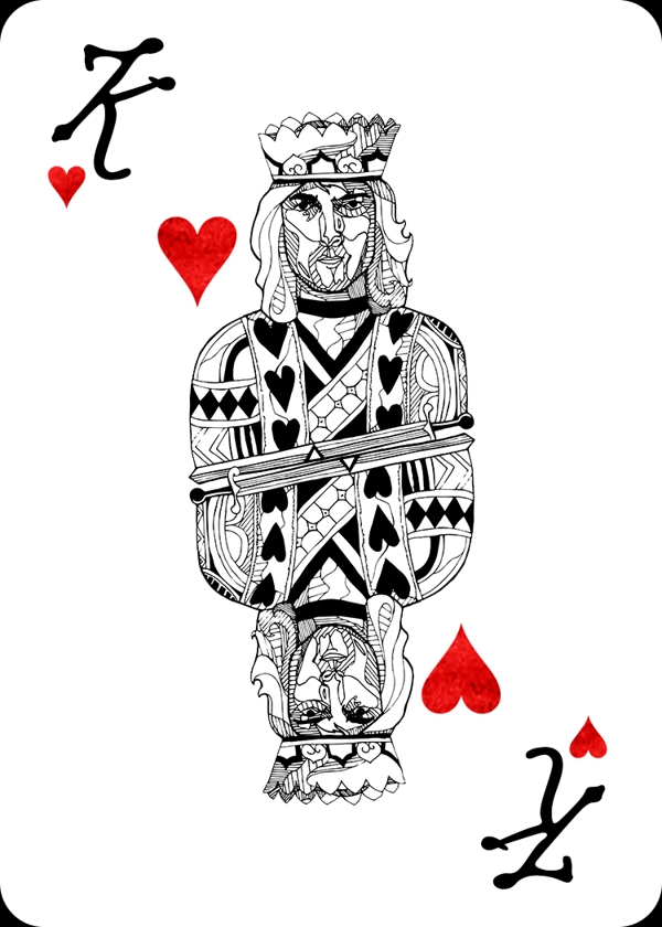 Pink-Floyd-Playing-Cards-by-Carmen-Wong-King-of-Hearts