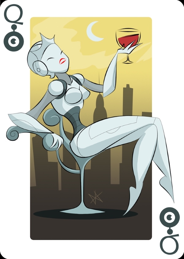 Playing-Cards-by-Mike-Wilcox-Queen-of-Robots