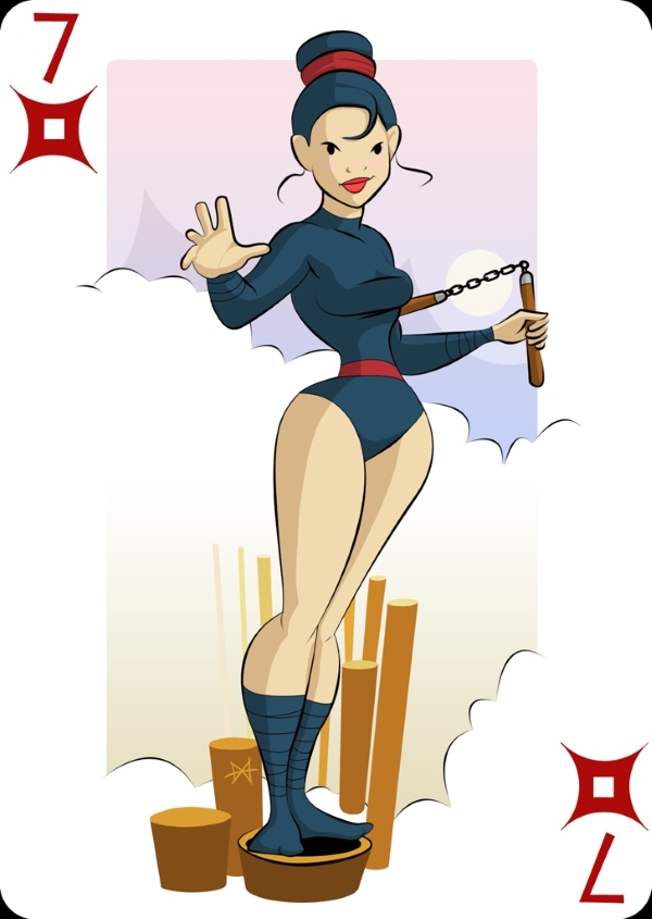 Playing-Cards-by-Mike-Wilcox-Seven-of-Ninjas