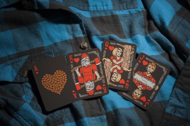 Bicycle the Lumberjacks Playing Cards 2nd by Vadim Smolenskiy: Hearts Bicycle-Lumberjacks-Playing-Cards-2nd-by-Vadim-Smolenskiy-Hearts