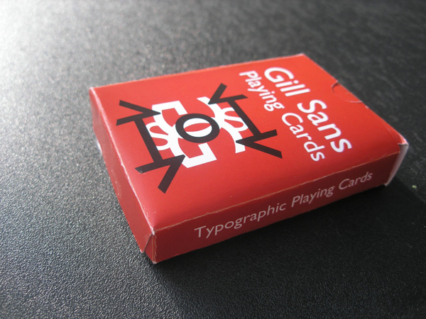 Gill Sans Typographic Playing Cards by Steve Abercrombie: Tuck Case Gill-Sans-Typographic-Playing-Cards-by-Steve-Abercrombie-Box