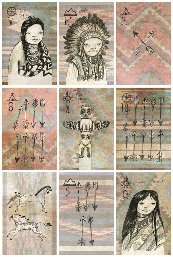 Indian-Playing-Cards-by-Katarzyna-Fus