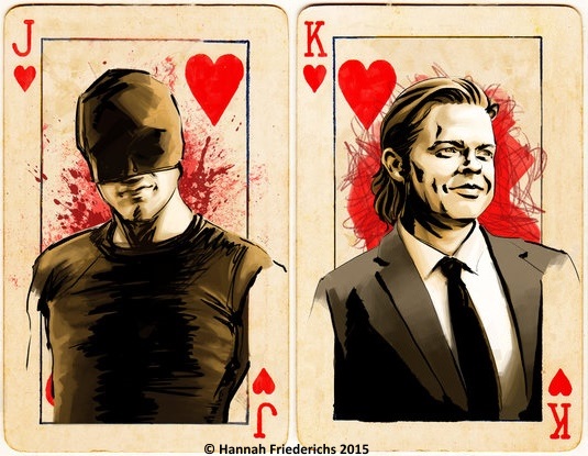 Daredevil Playing Cards by Hannah Friederichs: Daredevil and Franklin "Foggy" Nelson Daredevil-Playing-Cards-by-Hannah-Friederichs