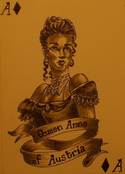 Three Musketeers Playing Cards: The Ace of Diamonds – Queen Anne of Austria Three-Musketeers-Playing-Cards-by-Hannah-Friederichs-Anne-of-Austria