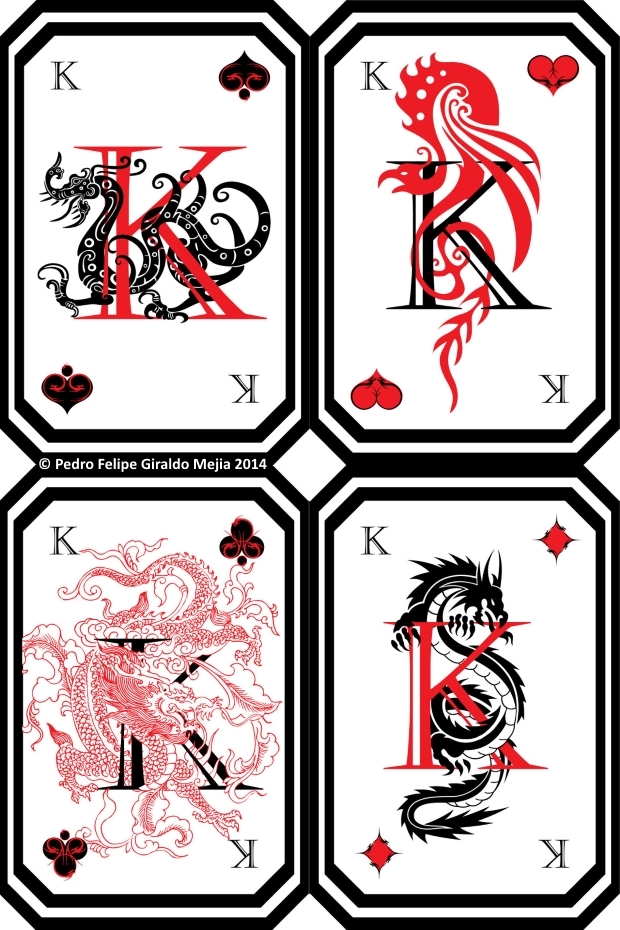 Dragon Playing Cards by Pedro Felipe Giraldo Mejia: Kings Dragon-Playing-Cards-by-Pedro-Felipe-Giraldo-Mejia-Kings