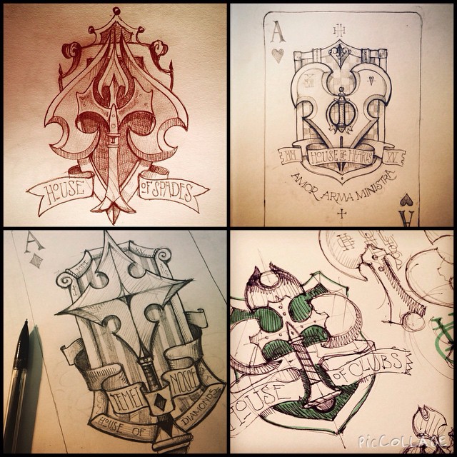 Gemini Playing Cards by Lorenzo Gaggiotti: Sketches of Aces Gemini-Playing-Cards-by-Stockholm17-Aces-ud