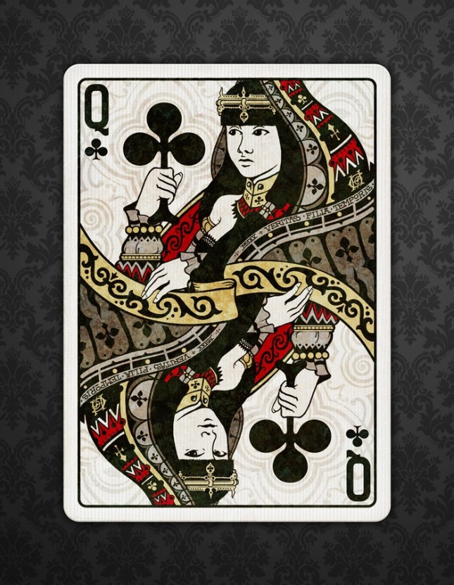 Gemini Playing Cards by Lorenzo Gaggiotti: The Queen of Clubs Gemini-Playing-Cards-by-Stockholm17-Queen-of-Clubs-ud