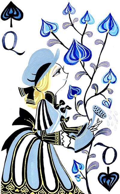 Playing-Cards-by-Monica-Lee-Queen-of-Spades